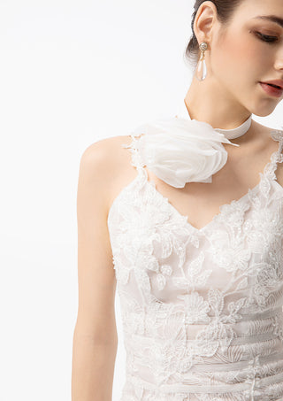 White Lace Mermaid Gown