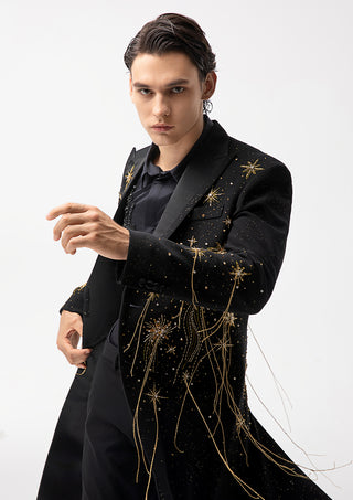 Black Gold Embroidered Blazer