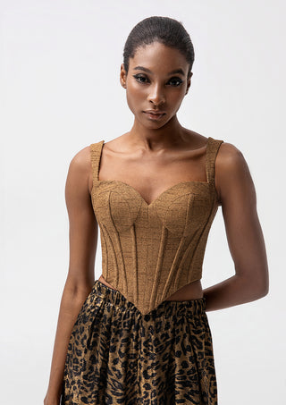 Mocha Sculpted Corset Top