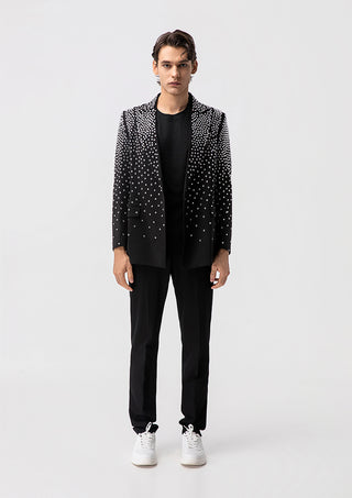 Couture Gradient Crystal Suit Jacket