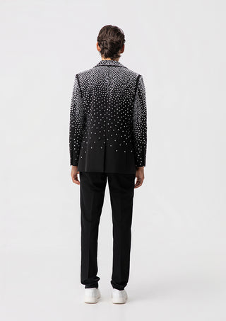 Couture Gradient Crystal Suit Jacket