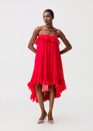 Ila Red Chiffon Max Dress