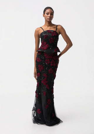Luna Floral Evening Dress
