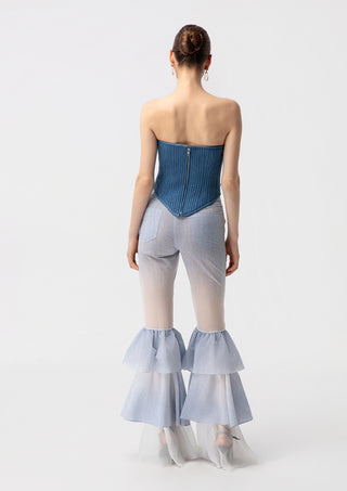 Amyi Beaded Strapless Corset Top