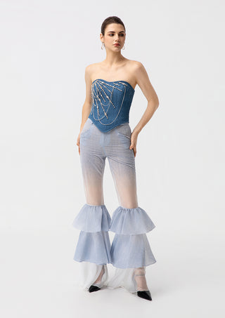Amyi Beaded Strapless Corset Top